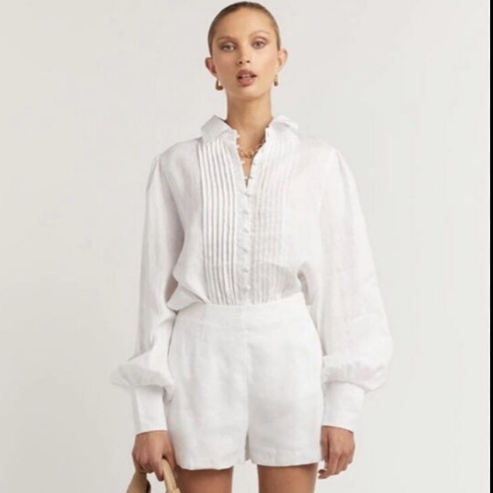 DISSH Linen Nelly Pintuck Shirt